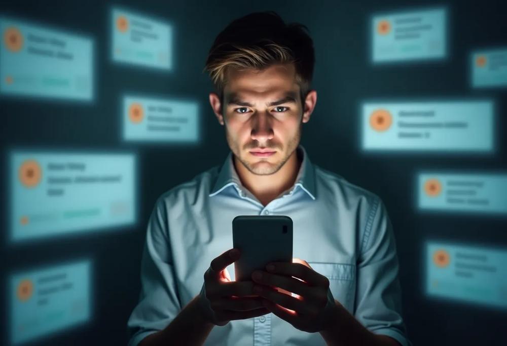 anxious smartphone